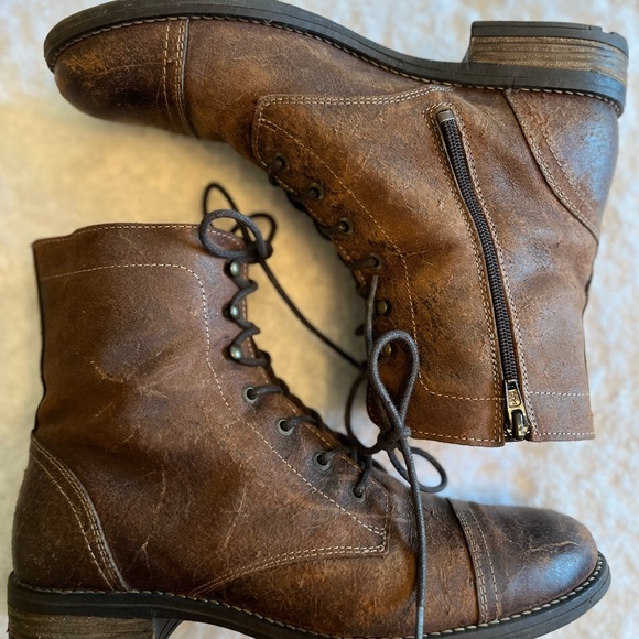 Taos Comrade Brown Leather Boots Eur Size Size 41 - Picture 3 of 11